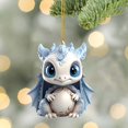 Cute Little Dragon Christmas Pattern Print Home Tree Pendant Christmas