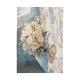 thumbnail image 2 of BZSMCE Square Tablecloth White Blossom Painting Pattern Tableclothes, 2 of 9