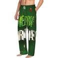 thumbnail image 2 of Uemuo Merry Christmas Pattern Men's Wide Leg Palazzo Lounge Pants with Pockets Light Weight Loose Comfy Casual Pajama Pants-Medium, 2 of 9