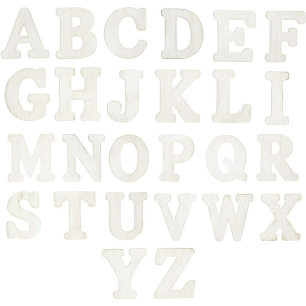 Craft Wood Letters 6" AZ Unfinished Wooden Craft Alphabet (26PCS