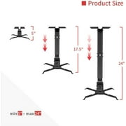 VANKYO Universal Projector Ceiling Mount, Adjustable Height, Rotating Joint, Wall Mount Projectors Bracket, Black