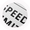 thumbnail image 4 of UEETEK Caution Road Sign Metal White Speed Symbol for Traffic Safety and Warning, 4 of 6