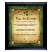 American Coin Treasures Three Irish Blessings with 4 Lucky Irish Pennies Wall Frame