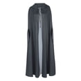 thumbnail image 5 of Levmjia Unisex Full Length Hooded Cloak Multi Color Solid Cape Adult Lightweight Breathable Outfit Halloween Party Dress Up Gothic Costume Versatile Holiday Festival, 5 of 6