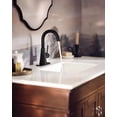 thumbnail image 4 of Moen 84021BL Ronan Matte Black One-Handle Single Hole Modern Bathroom Faucet with Deckplate & Drain, 4 of 4
