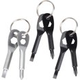 thumbnail image 1 of 3pcs Keychain Screwdriver Tools,mini Multi-function Pocket Tool,4 In 1 Flat And Cross Head(black,silver), 1 of 5