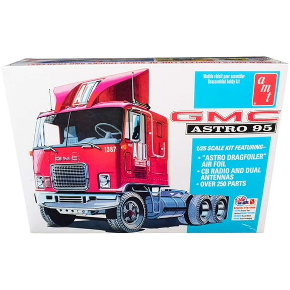 Skill 3 Model Kit GMC Astro 95 Truck Tractor 1/25 Scale Model by AMT