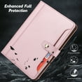 thumbnail image 6 of Flip Case for Apple iPad mini 7th Gen (A17 Pro)/ iPad Mini 6th Gen 8.3", with Pencil Holder Smart Cover Auto Sleep Wake Protective Documents Pocket Stand Snap Closure Case for iPad mini 7 6, Rosegold, 6 of 7