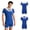 Royal Blue, variant on Men Buttoned Crotch Jumpsuit Shirt Bodysuit One Piece Pajamas Sailor Collar Nightwear White M