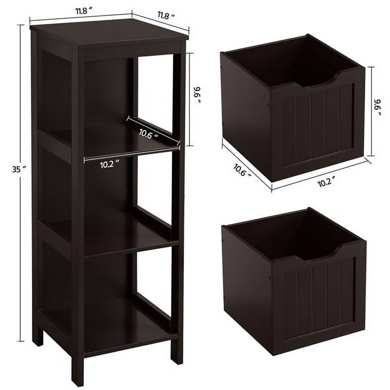 3 Shelf Storage Cabinet, Espresso