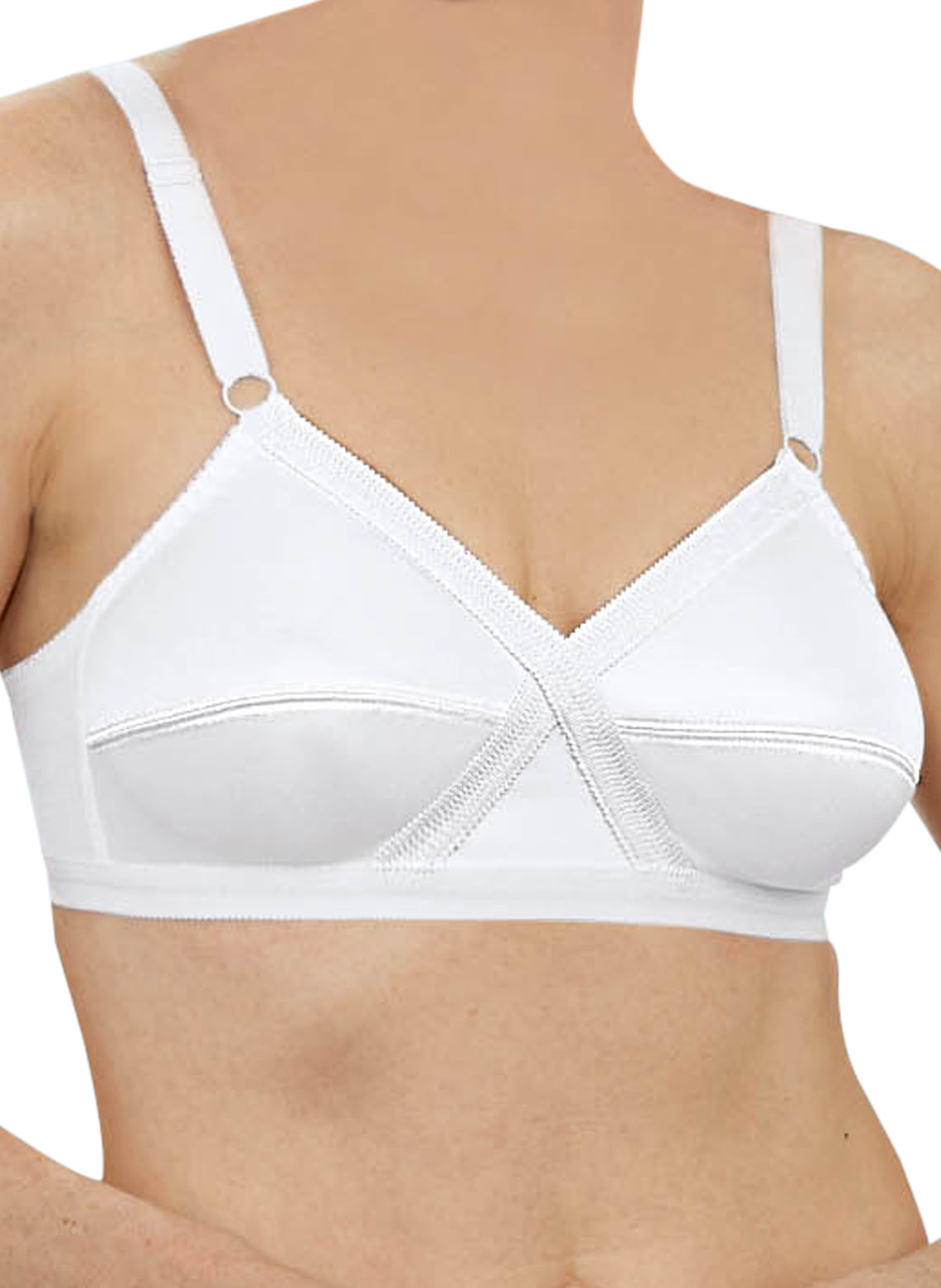Lift and Support Wireless Bra for Women Crossover Design Full