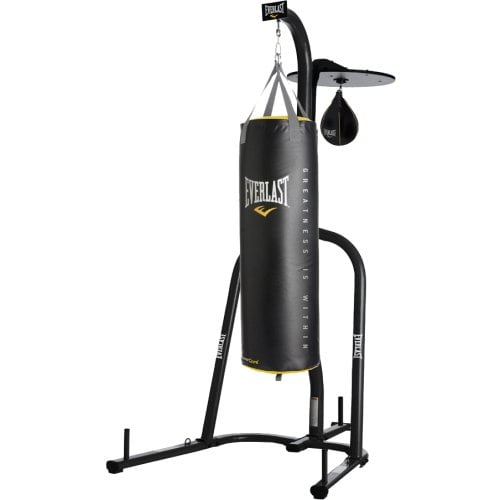 Everlast Dual Station Punching Bag Stand W 100 Lb Powercore Heavy Bag And Everhide Speed Bag Walmart Canada