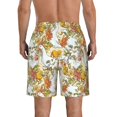 thumbnail image 3 of Naloa Ducks and Flowers Men's Beach Shorts, Surfing shorts, Swim trunks, Quick Dry Swim Trunks for Surfing Beach Fun - Small, 3 of 9