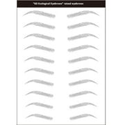 6D Hair like Waterproof Eyebrow Tattoos Stickers 5 Sheets 100 Pairs Waterproof Eyebrow Transfers Stickers Temporary Brow Tattoo Peel off Grooming Shaping Eyebrow Sticker,5 Types