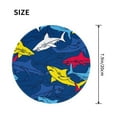 thumbnail image 3 of Disketp Cartoon Shark Small Mouse Pad 7.9x7.9 Inches,Washable Round Mousepad For Office Laptop Computer,Non-Slip Rubber Base Mouse Pads For Wireless Mouse, 3 of 9