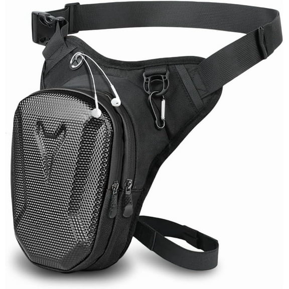 Motorcycle Waist Bag, Leg Bag, Tactical Thigh Bag for Bike Fanny Pack, Adjustable Sports Leg Bag, Travel Backpack with Compartments for Phone, Wallet and Keys, Unisex Multifunctional Fanny Pack