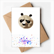 Panda Large Cat China Animal Lovely Welcome Back Greeting Cards Envelopes Blank