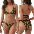 thumbnail image 3 of Naloa Funny Fox by the Field Print Women Halter Bikini Set ,Two Piece Triangle Swimsuit,Tie Bathing Suit,Sexy Triangle Two Piece Swimwear, 3 of 5