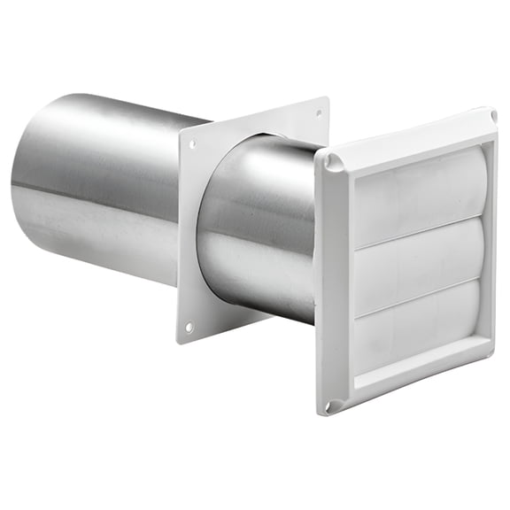 Lambro 267WS 4 in. White Plastic Louver Vent