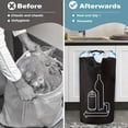 thumbnail image 2 of 90L Recycling Bin for Kitchen with Recycling Bag, Oxford Cloth Storage for Bottles, Cans, Plastic & Glass, Heavy Duty Waterproof for Home, Kitchen, Garage Use, 2 of 5
