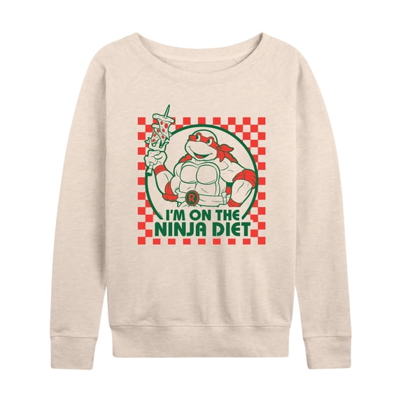 Teenage Mutant Ninja Turtles - I'm On The Ninja Diet - Women's Lightweight French Terry Long Sleeve Shirt