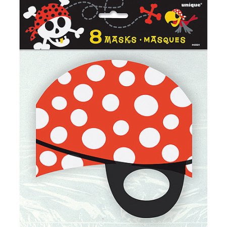 (3 Pack) Pirate Party Masks, 8ct