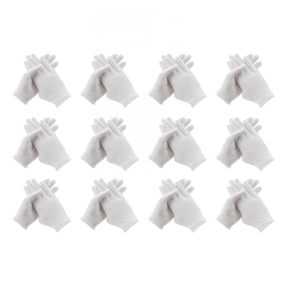 TELOLY Gloves White Cotton Gloves White Cotton Work Gloves Dry Hand Beauty and Moisturizing Cotton Work Gloves 12 Pairs