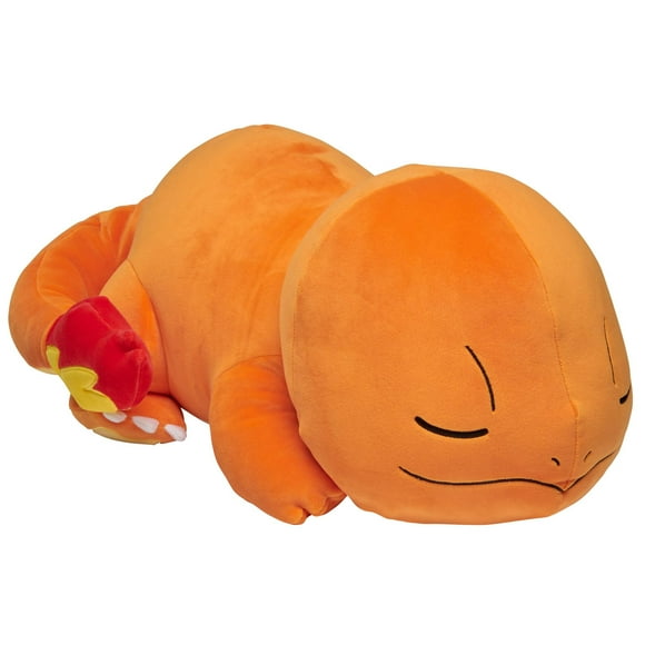Pokemon Charmander Plush, 18&quot; Pokémon Plush Toy - Adorable Sleeping Charmander - Ultra-Soft Plush Material, Perfect for Playing, Cuddling & Sleeping - Gotta Catch ‘Em All