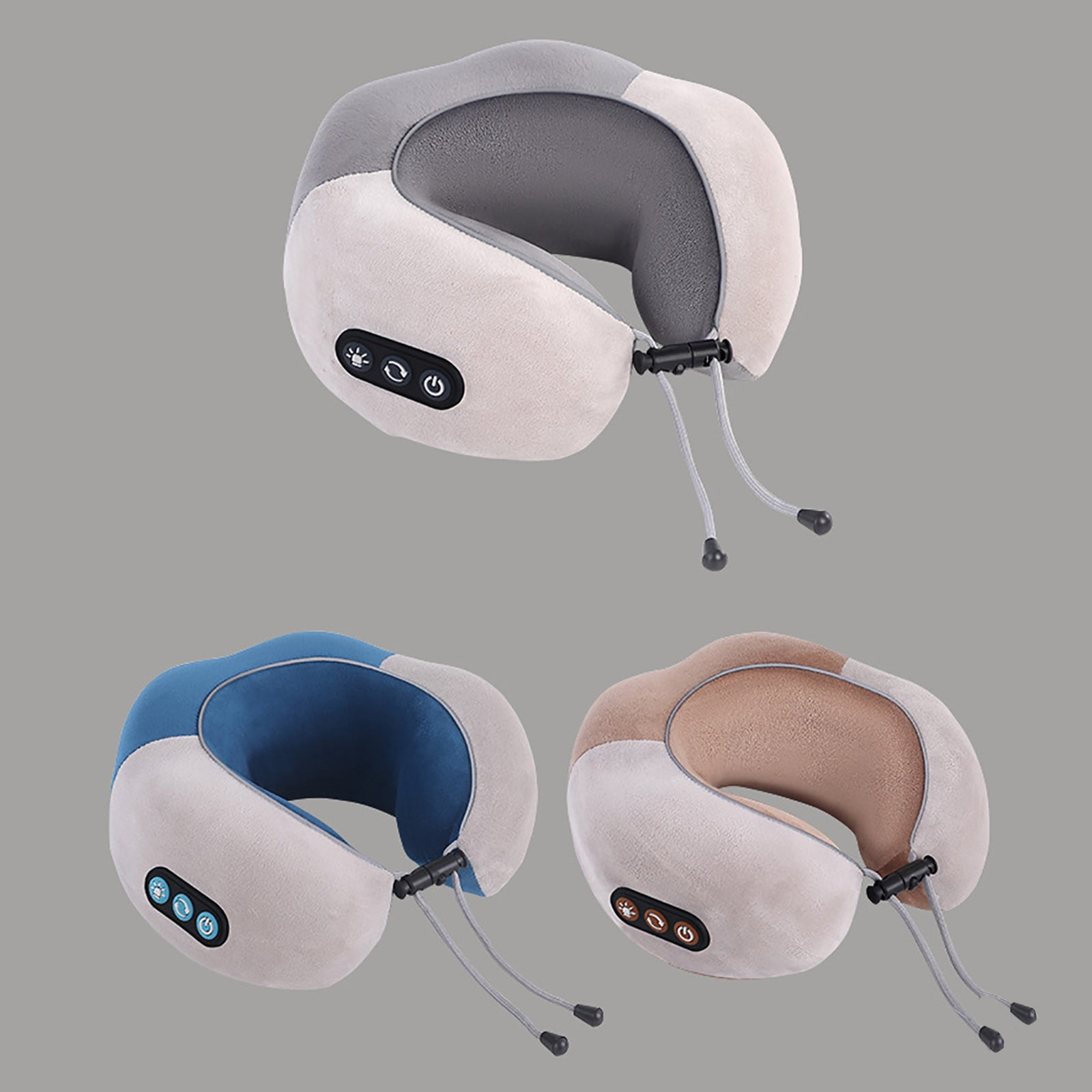 Portable Heated Neck Massager Pillow for Travel Relaxation and Kneading with Intelligent Modes for Men and Women