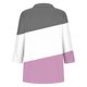 thumbnail image 4 of Camiseta de Solapa de Cuello en V de la Manga Superior de 3/4 de las Mujeres, Uso Diario Cómodo Casual, 4 of 9