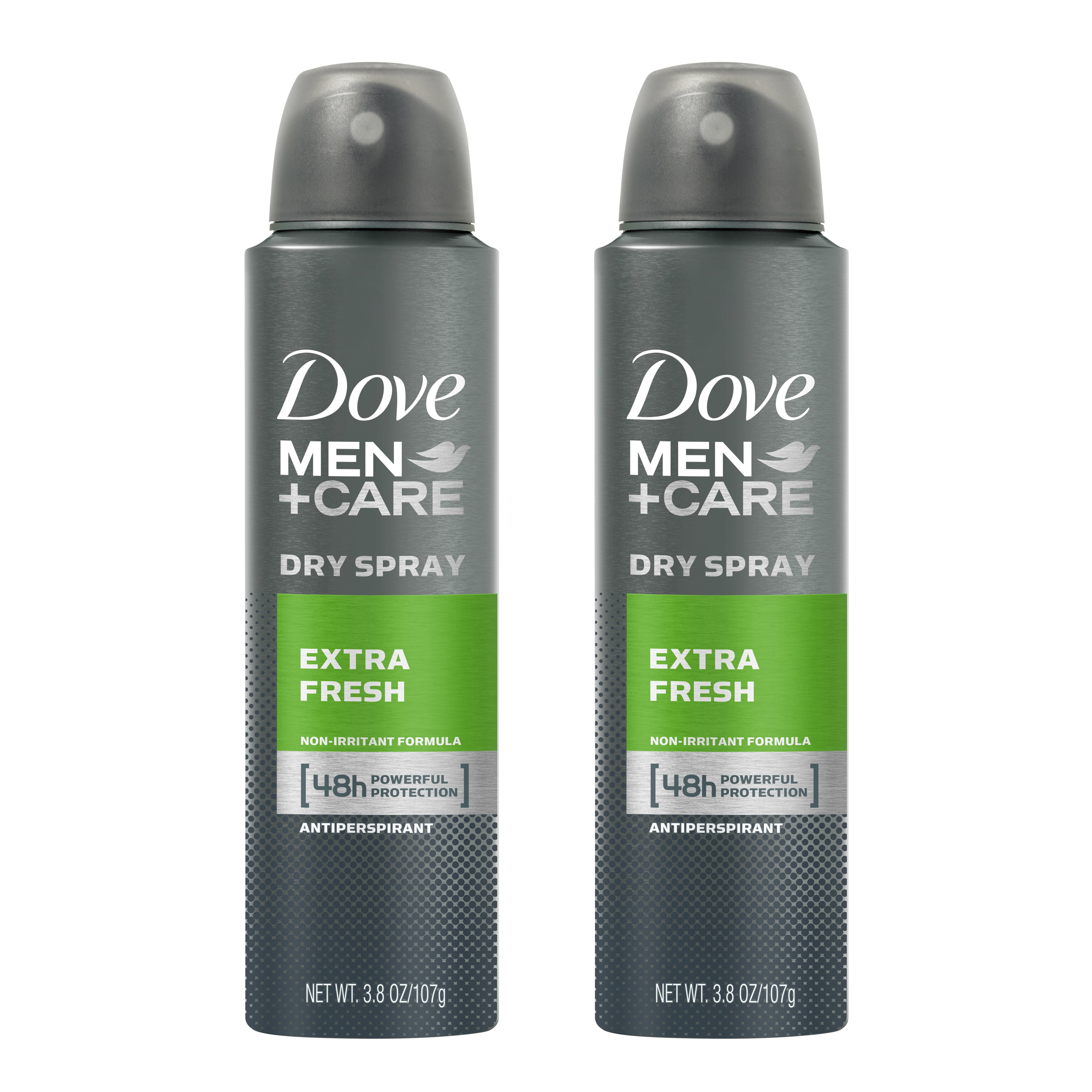 Dove Men + Care Dry Spray Antiperspirant, Extra Fresh 3.8 oz (Pack of 2)