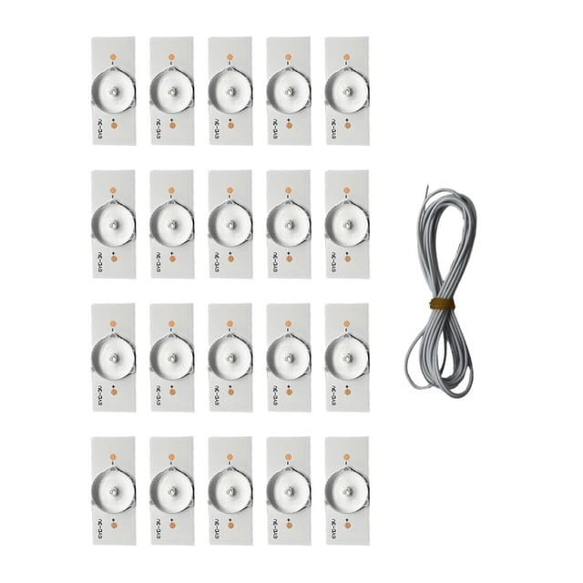 Cateissary Lámpara de luz LED práctica con perlas de diodo emisor de luz - Múltiples usos con perlas de luz óptica Luz LED duradera Electrónica miscelánea 3V 50PCS+línea