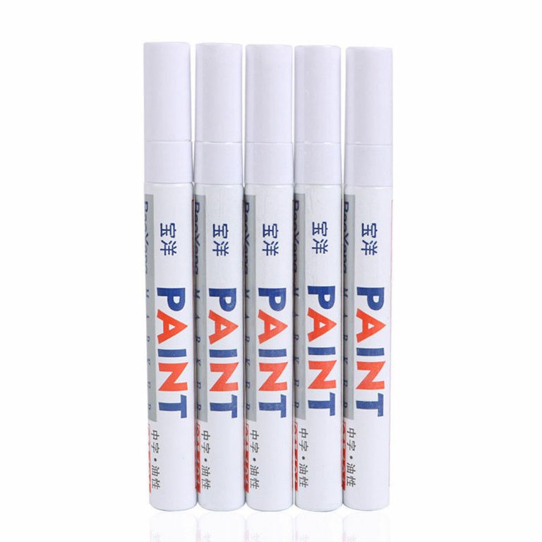 5-20 WHITE Paint Markers Tire Permanent Pen Lettering Rubber White Wall  Side Oil