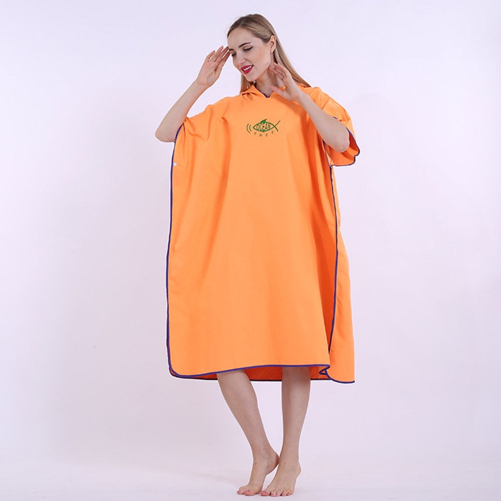 Adult Kids Hooded Poncho Changing Towel Robe-Beach Towel-Surf Kitesurf Large ! 