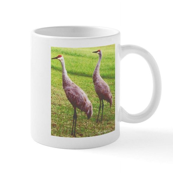 CafePress - Sandhill Cranes Mug - 11 oz Ceramic Mug - Novelty Coffee Tea Cup