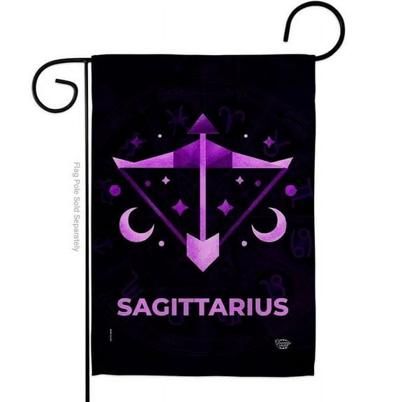 Ornament Collection G190031-BO 13 x 18.5 in. Sagittarius Garden Flag for Interests Zodiac Double-Sided Decorative Vertical Flags & House Decoration Banner Yard Gift