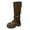 Brown, variant on Dakaela Womens Knee High Boots 2025 Fall Winter Motorcycle Riding Boot Platform Western Pull on Shoes