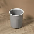 thumbnail image 3 of Wadada Circular Waste Container Bin, Plastic Exquisite Modern Bathroom Trash Bin Garbage Can Wastebasket for Kitchen, Bathroom fits Under Sink, Desk, Countertop, Cabinet Blue (Gray), 3 of 7