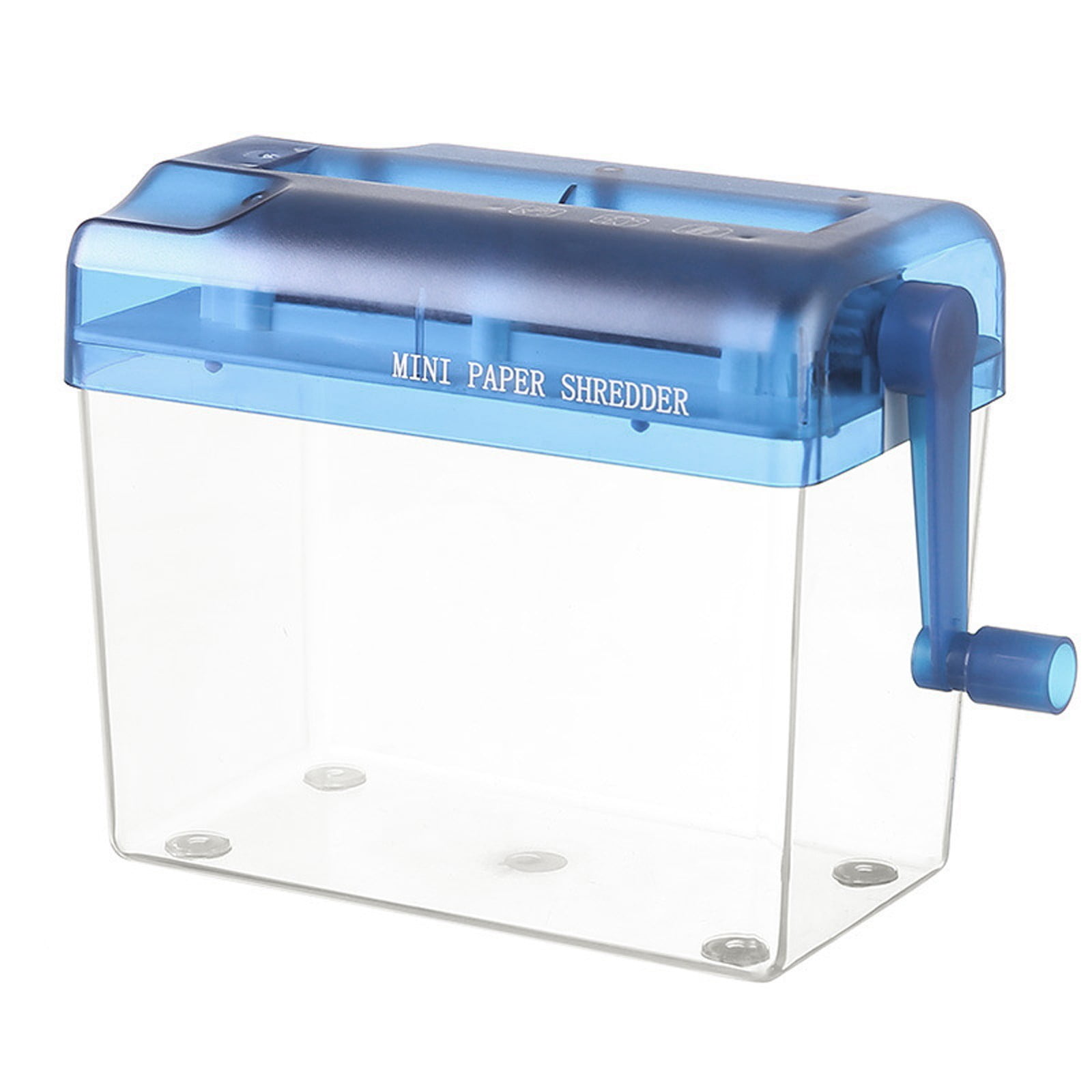 PPKVUFD Mini Hand Shredder Portable Paper Shredder Manual Shredder Documents Paper Cutting Tool Home Office Desktop Stationery Christmas Birthday Gift Blue