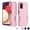 Rose Pink, variant on For Samsung Galaxy A03S A13 A14 A23 A32 A34 A53 A54 5G Case,2 in 1 PC Phone Case ,Rubber & Rugged Shockproof Full Body Protection Case Cover-Rose Pink