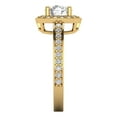 thumbnail image 3 of 1.335 ct Round Cut White Sapphire with Simulated Diamond Halo Accents 14K Yellow Gold Womens Engagement Ring, 3 of 5
