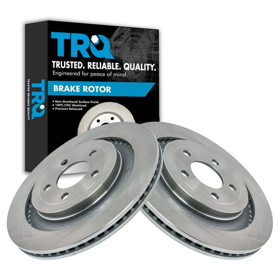 TRQ Rear Brake Rotors Set Vented Fits Select 2015-2022 Ford Mustang