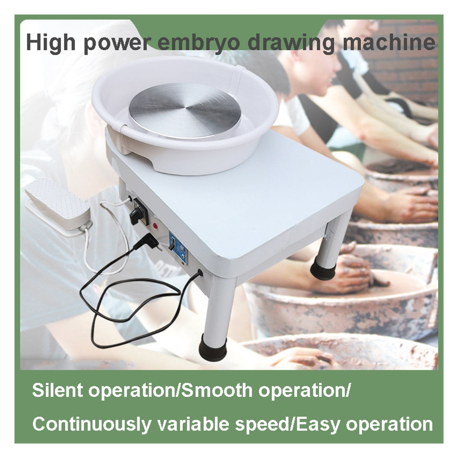 25cm 350W Improved Household Children Electric Pottery Wheel Treadle Ceramic Drawing Machine Clay Forming DIY Tool ,Power Tools