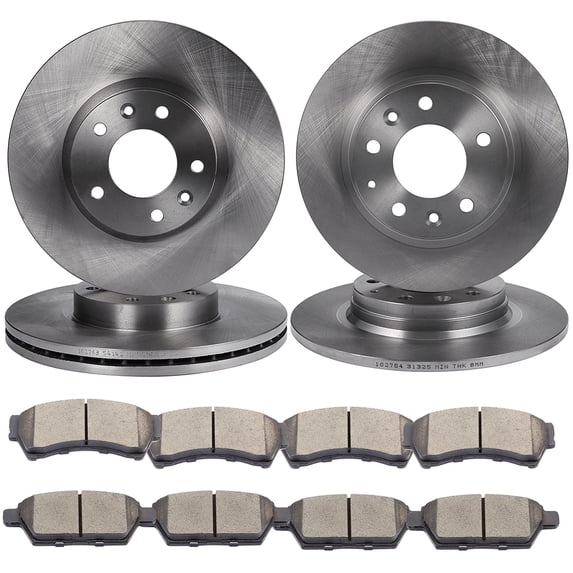 Brakes Kits, CCIYU Front Rear Premium Brake Rotors + Ceramic Brake Pads fit for 06-12 for Ford Fusion,07-12 for Lincoln MKZ,06 for Lincoln Zephyr,06-13 for Mazda 6,06-11 for Mercury Milan