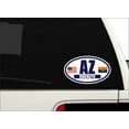 thumbnail image 2 of Flag of Arizona / American Flag Oval 3M Vinyl Bumper Sticker Decal | Navy & Gold Buckeye, AZ Sticker Vinyl Decal, 2 of 3