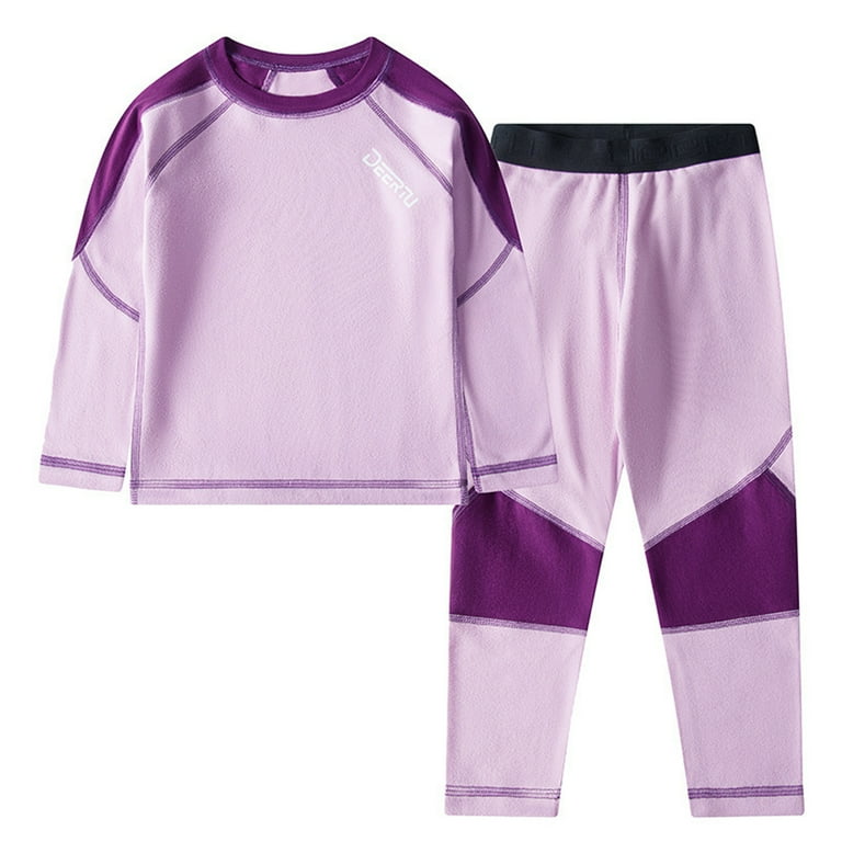 LANBAOSI Boys Girls Thermal Underwear Long Johns Set Base Layers Size 12 