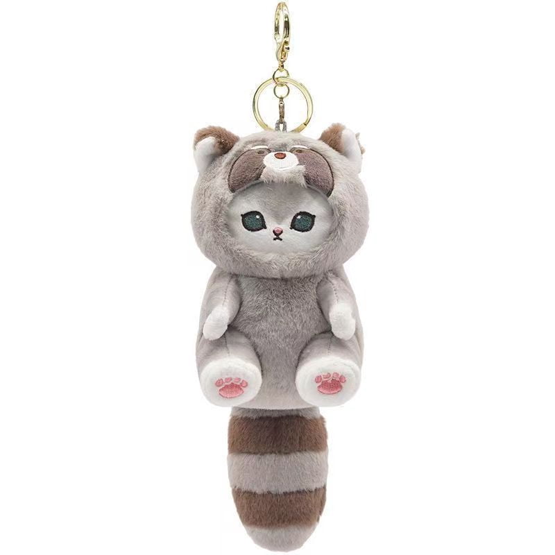 ALL 4 Types Mofusand Plush Doll Keychain Cute Key Chain Bag Stuffed Animals Gift