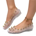 thumbnail image 2 of Willtoo Jelly Sandals Flat for Women Colorful Jelly Flats Platform Water Slides Slip on House Flat, 2 of 6