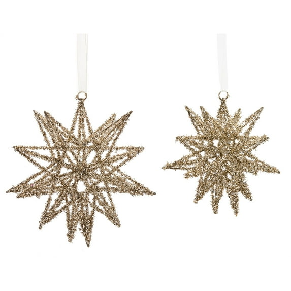 Star Ornament (Set of 12) 7"H, 9"H Wire