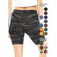 thumbnail image 3 of Stretch Is Comfort Women's Polyester Biker Shorts Black Camo Small, 3 of 6
